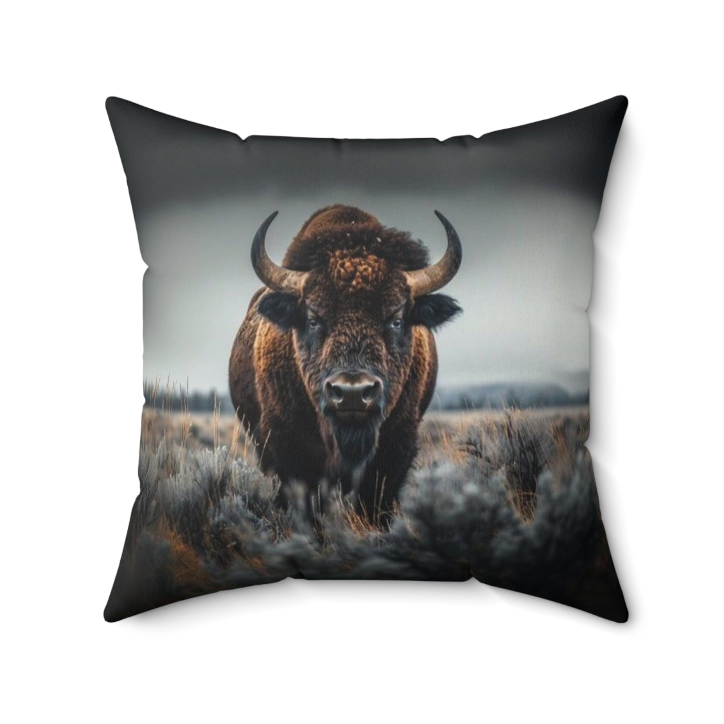 2 in 1 Bison Faux Suede Pillow, Cozy Home Decor, Motivational Cushion, Bohemian Bedroom Accessory, Unique Gift Idea