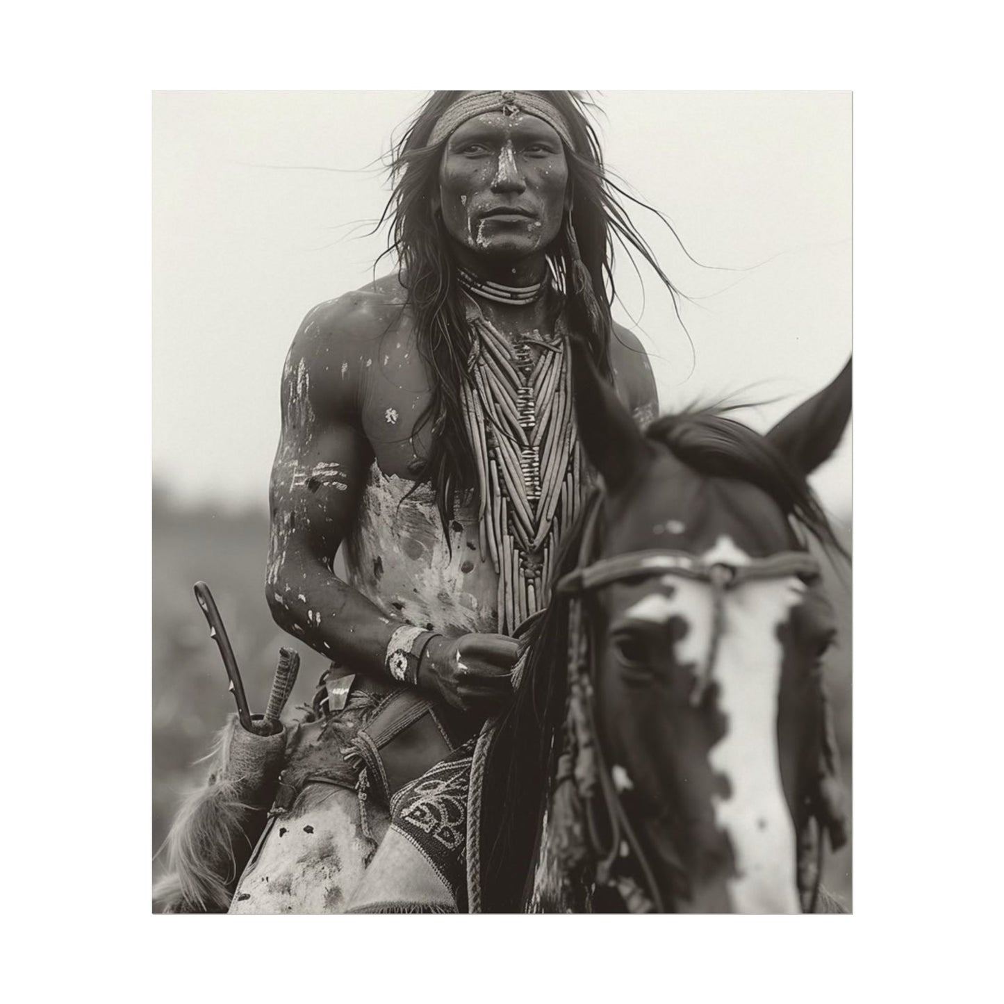 Spirit In The Saddle– Western Textured Watercolor Matte Posters