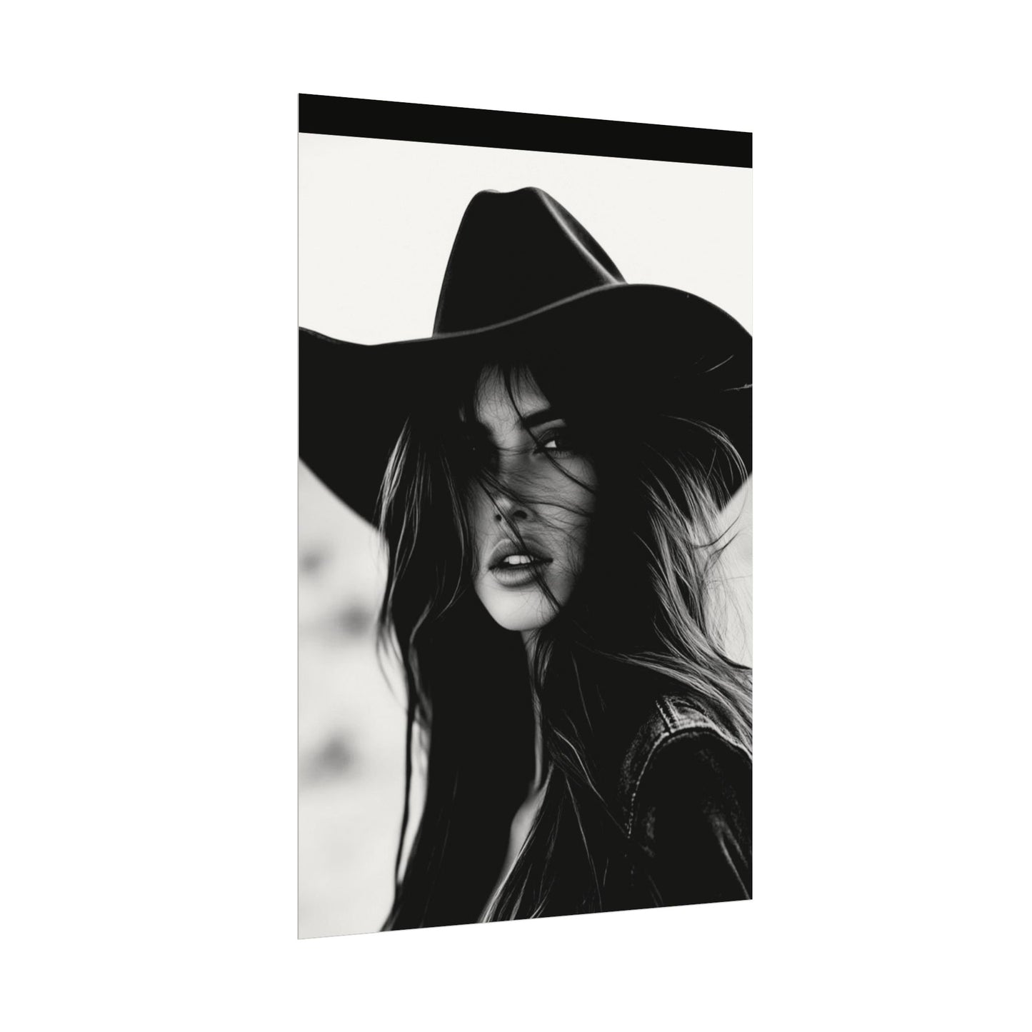 Smoldering Gaze – Western Textured Watercolor Matte Posters