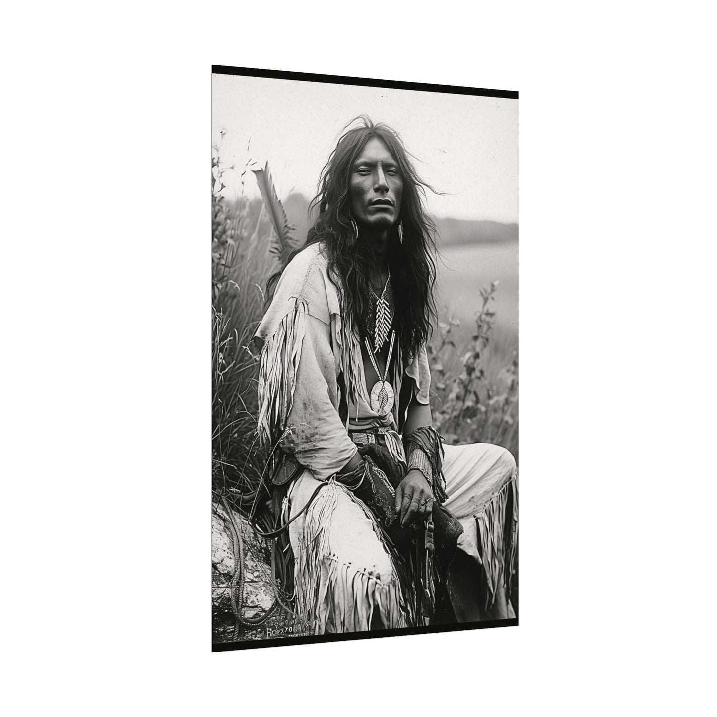 Mother Earths Guardian – Western Textured Watercolor Matte Posters