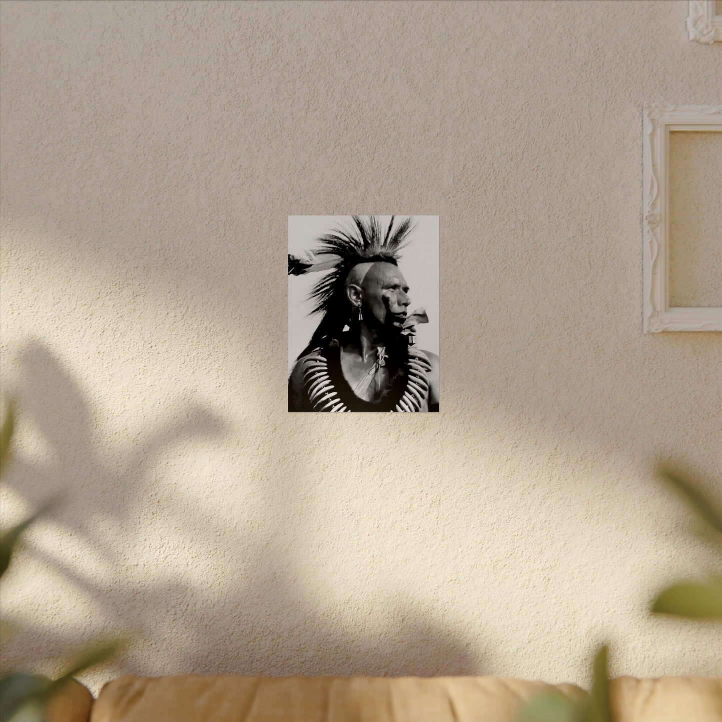 Feathered Warrior Cheif   – Western Textured Watercolor Matte Posters