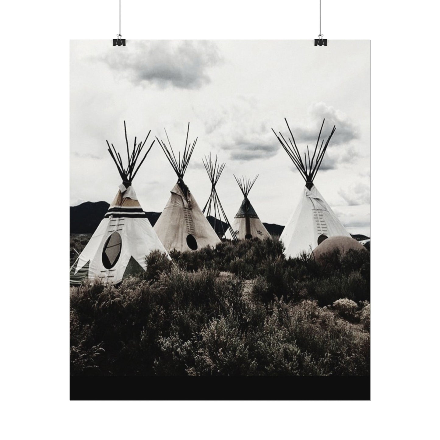 Echos Of The Plains– Western Textured Watercolor Matte Posters