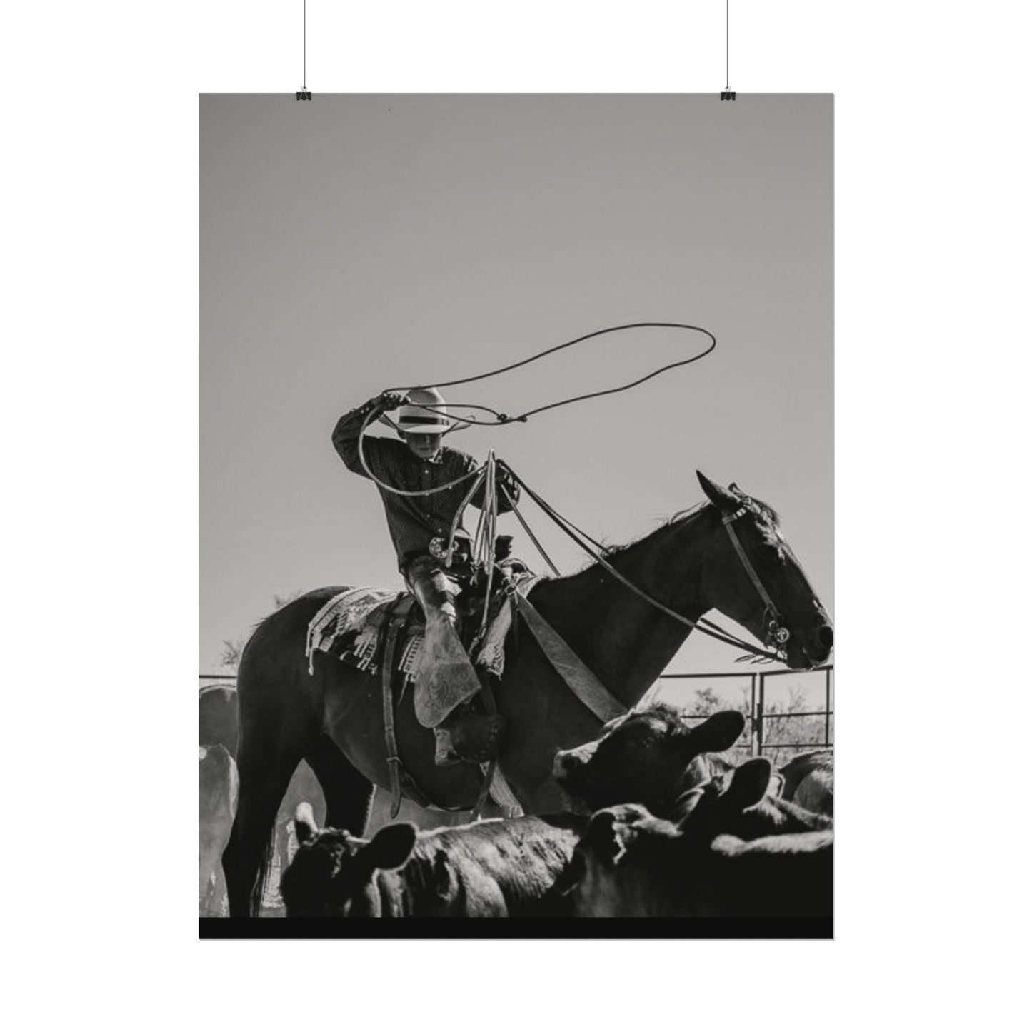 Cowboy Up – Western Textured Watercolor Matte Posters