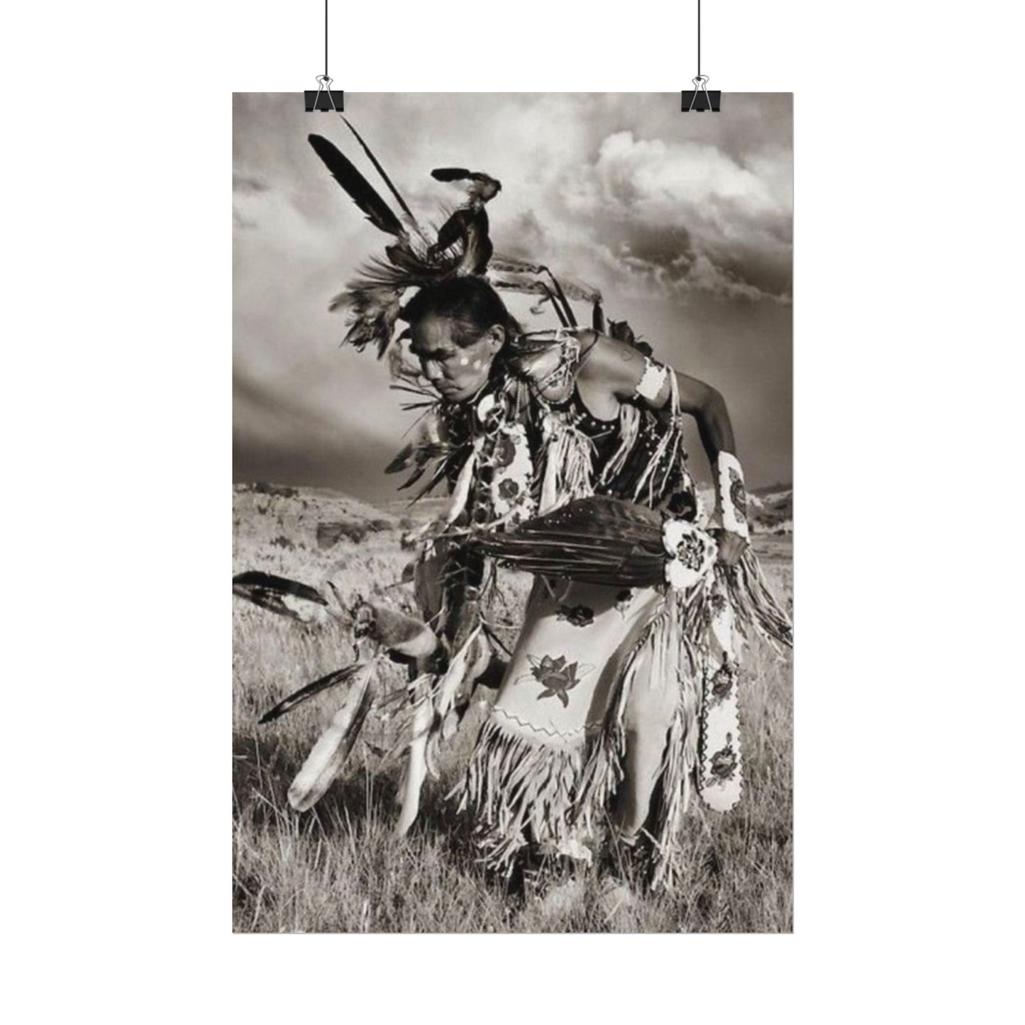 The Dancing Spirit – Western Textured Watercolor Matte Posters