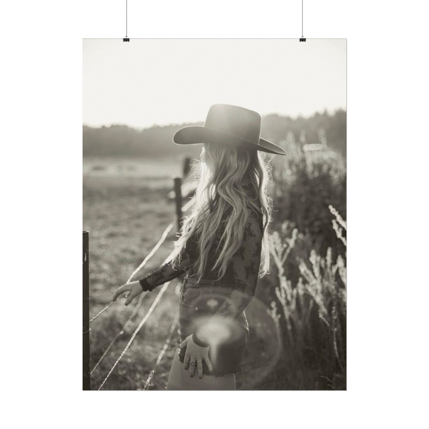 Mornings Gaze– Western Textured Watercolor Matte Posters