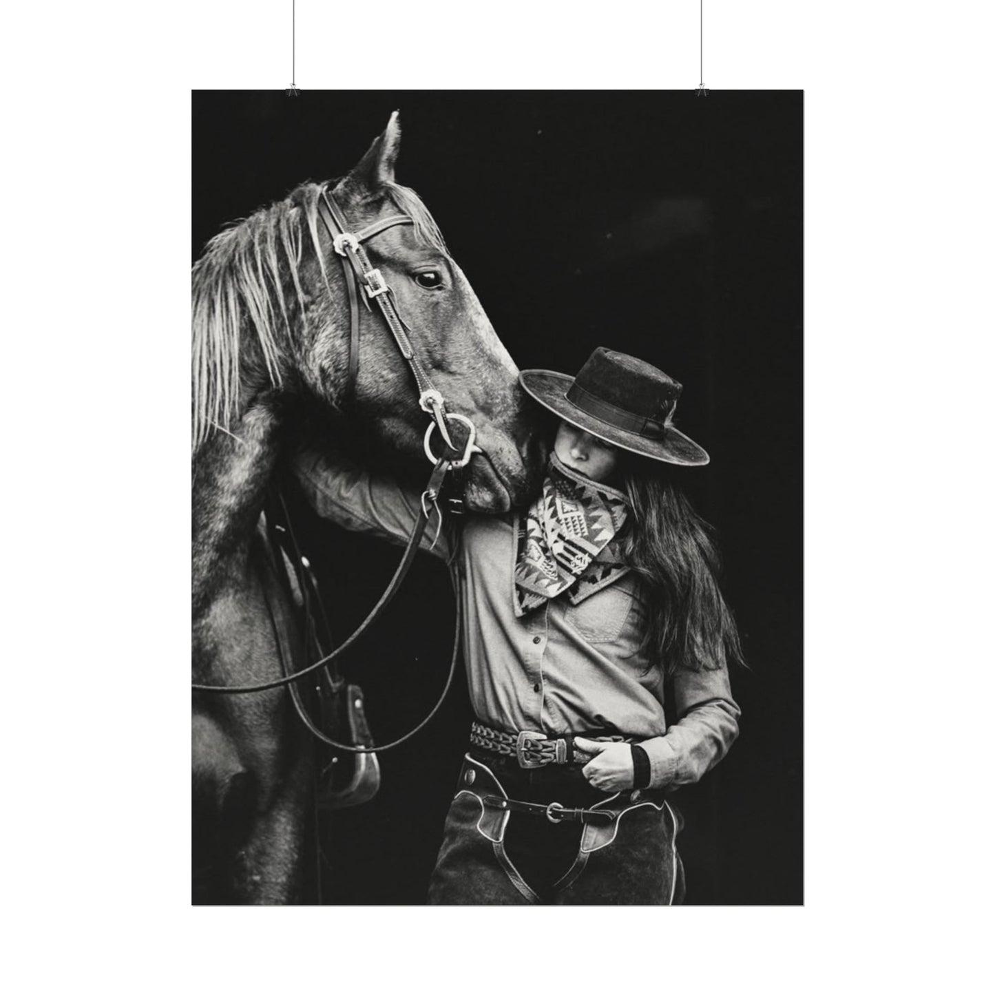 A Whisper Between Friends  – Western Textured Watercolor Matte Posters