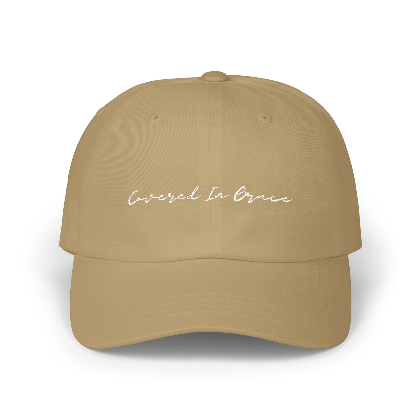 Covered In Grace Spiritual Dad Cap, Christian, Power by Jesus Cap, Casual Hat for Men, Everyday Wear, Perfect Gift for Everyone, God is Love