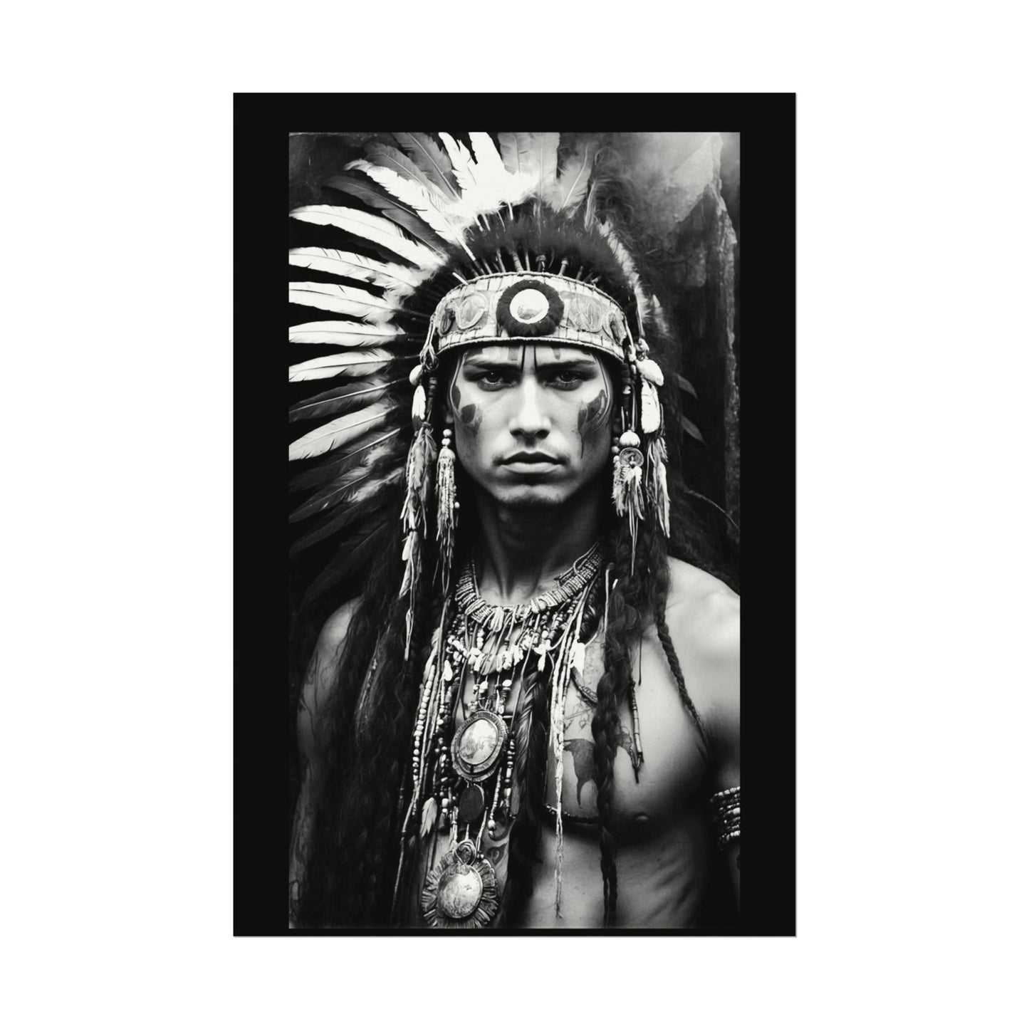 Strength In Stillness– Western Textured Watercolor Matte Posters