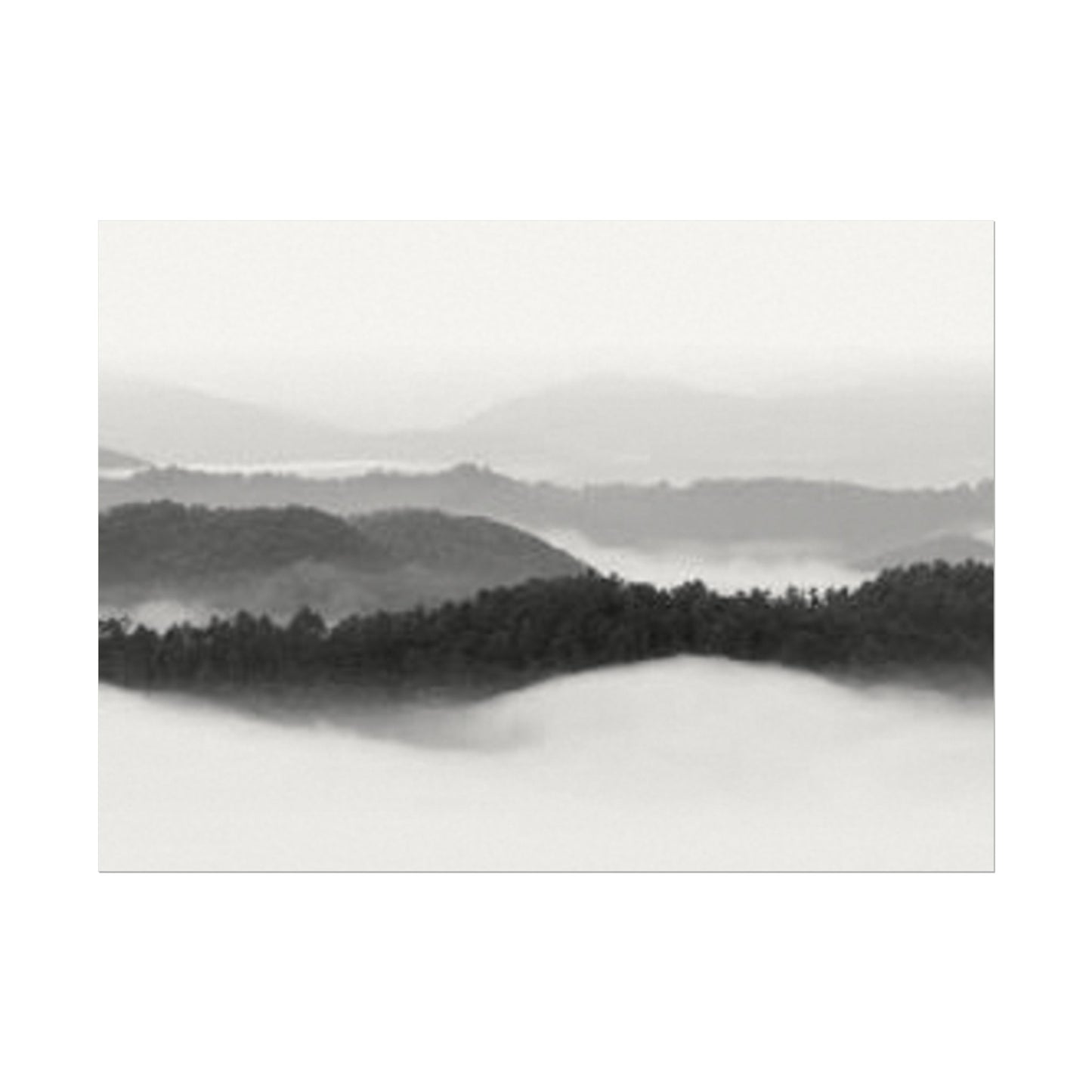 Smokey Mountain Range– Western Textured Watercolor Matte Posters