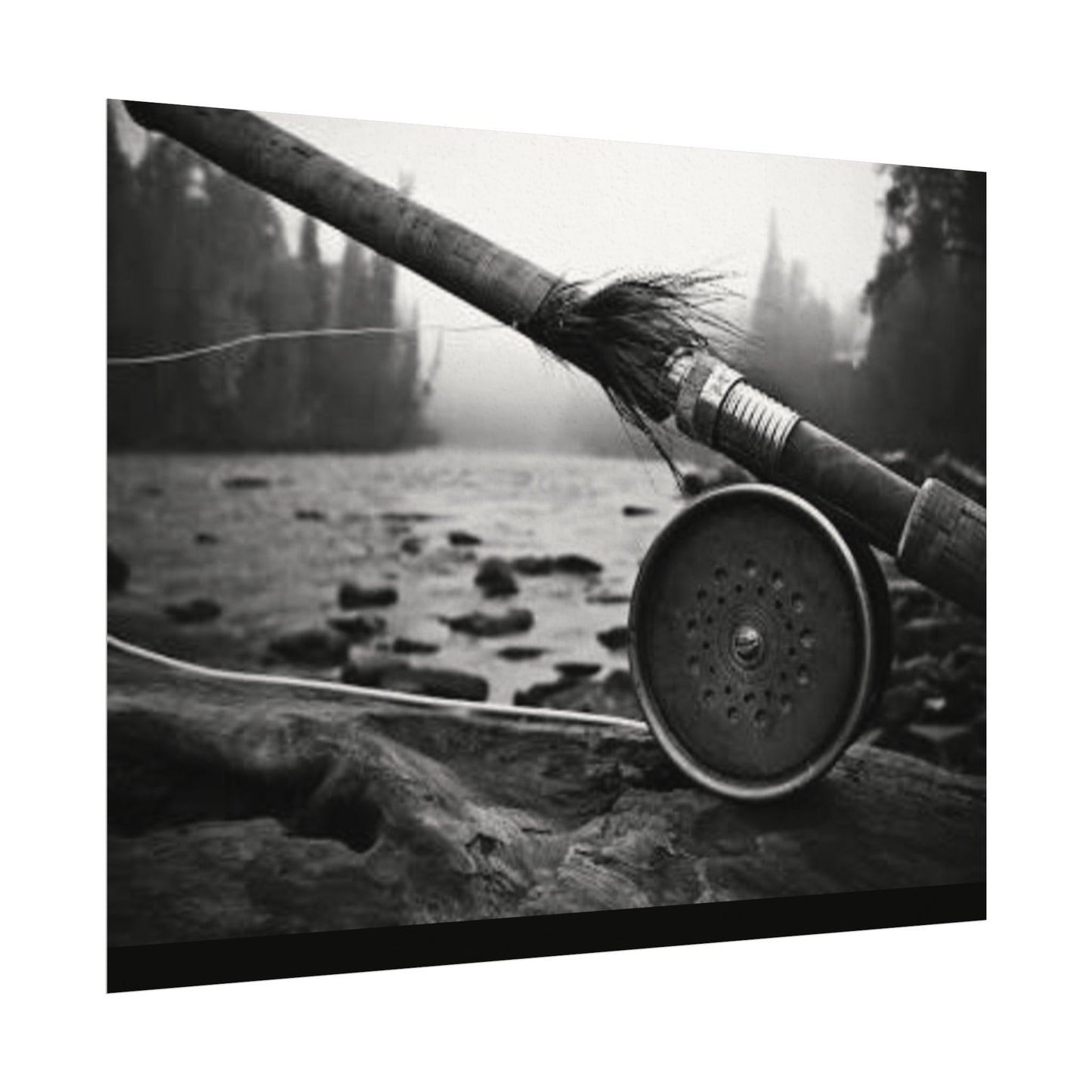 A River Runs Through It– Western Textured Watercolor Matte Posters