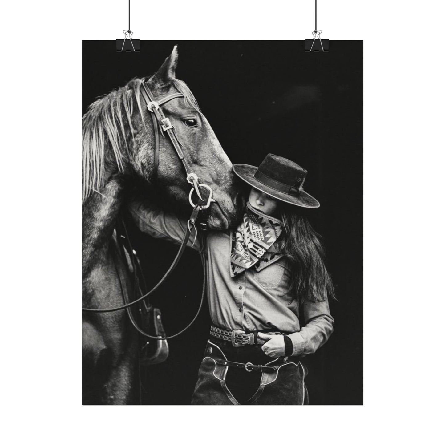 A Whisper Between Friends  – Western Textured Watercolor Matte Posters