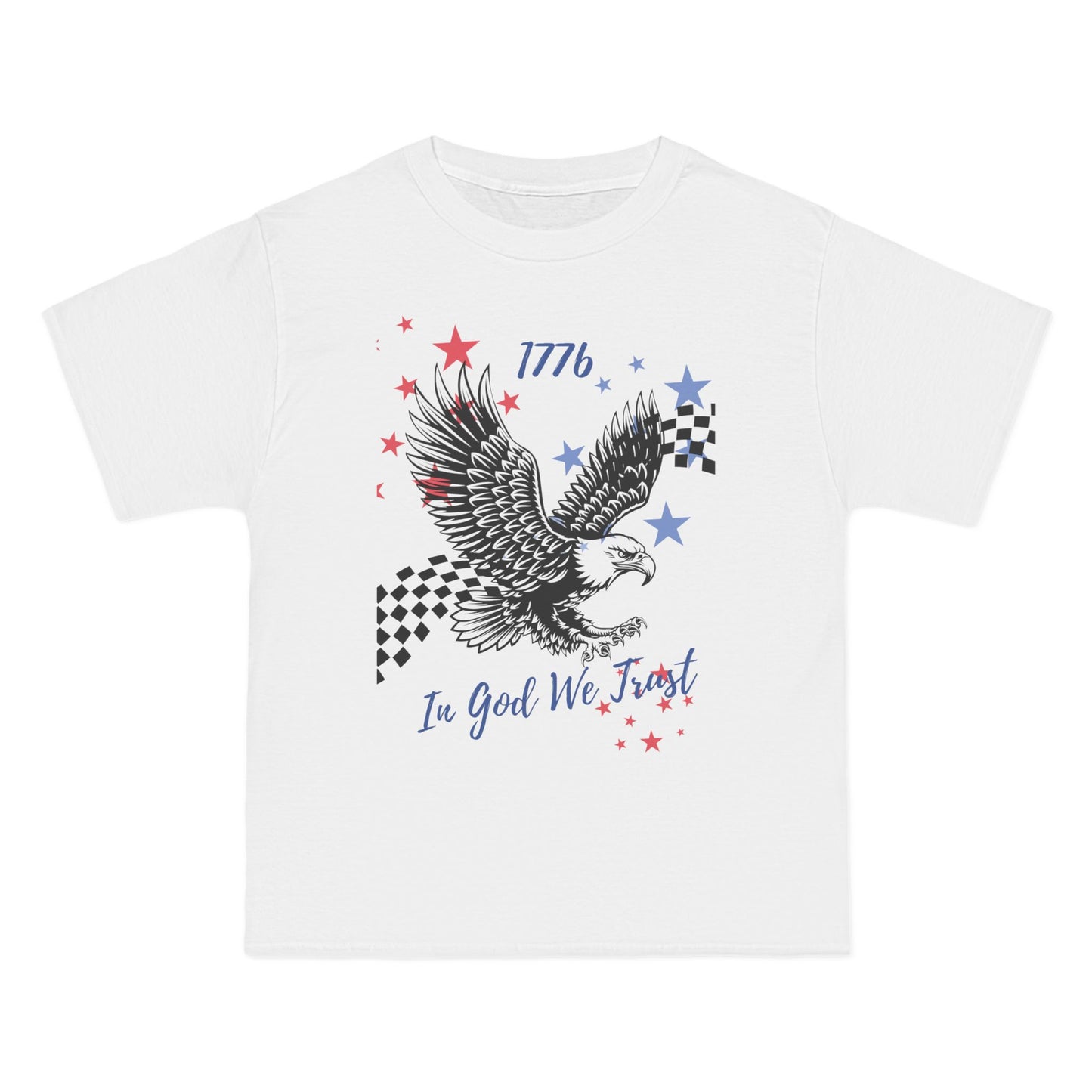 Checkered Patriotic Eagle T-Shirt | America 1776 Design, Fourth of July Shirt, Independence Day Tee, Memorial Day Top, Gift for Veterans