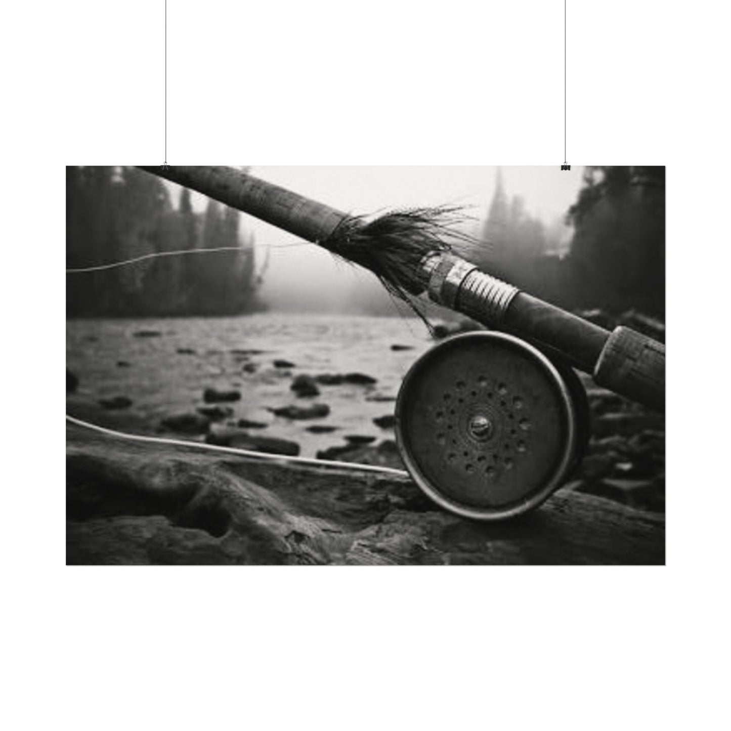 A River Runs Through It– Western Textured Watercolor Matte Posters