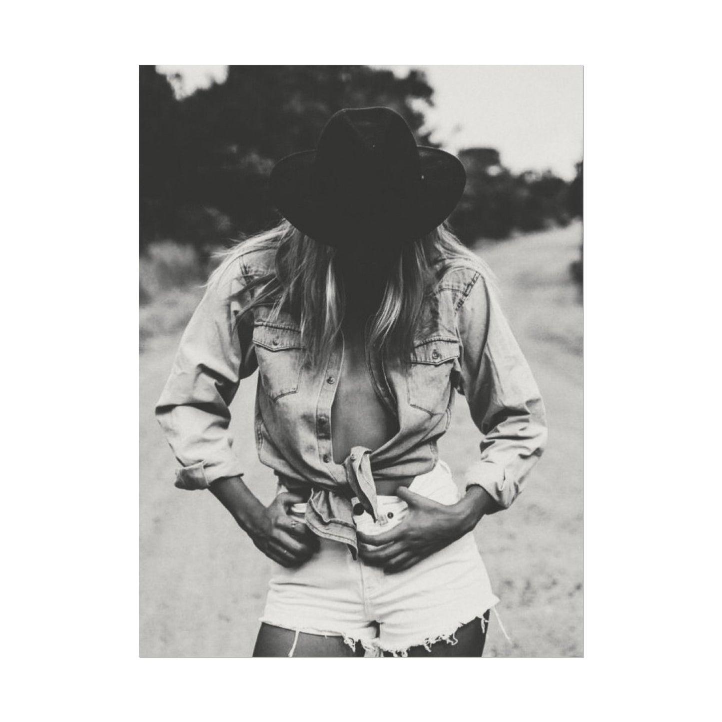 Denim Dreamer– Western Textured Watercolor Matte Posters