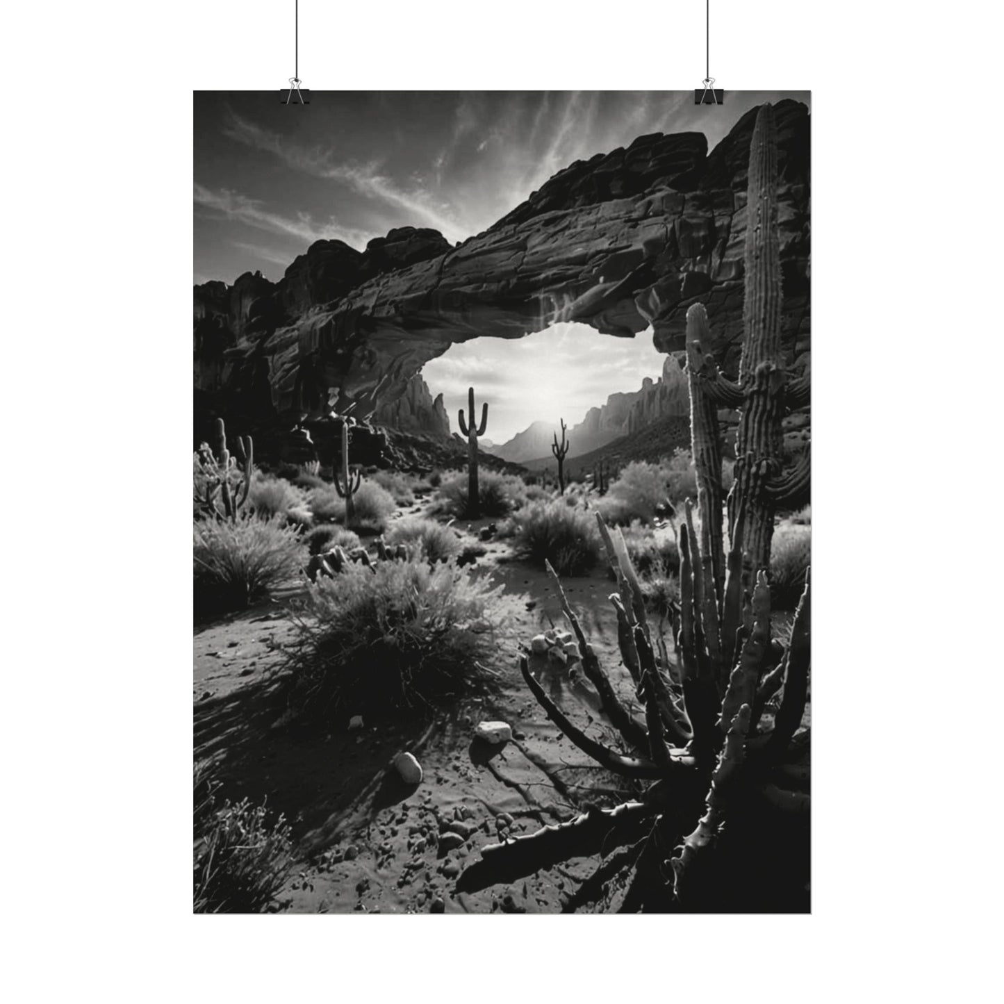 Desert Mornings – Western Textured Watercolor Matte Posters
