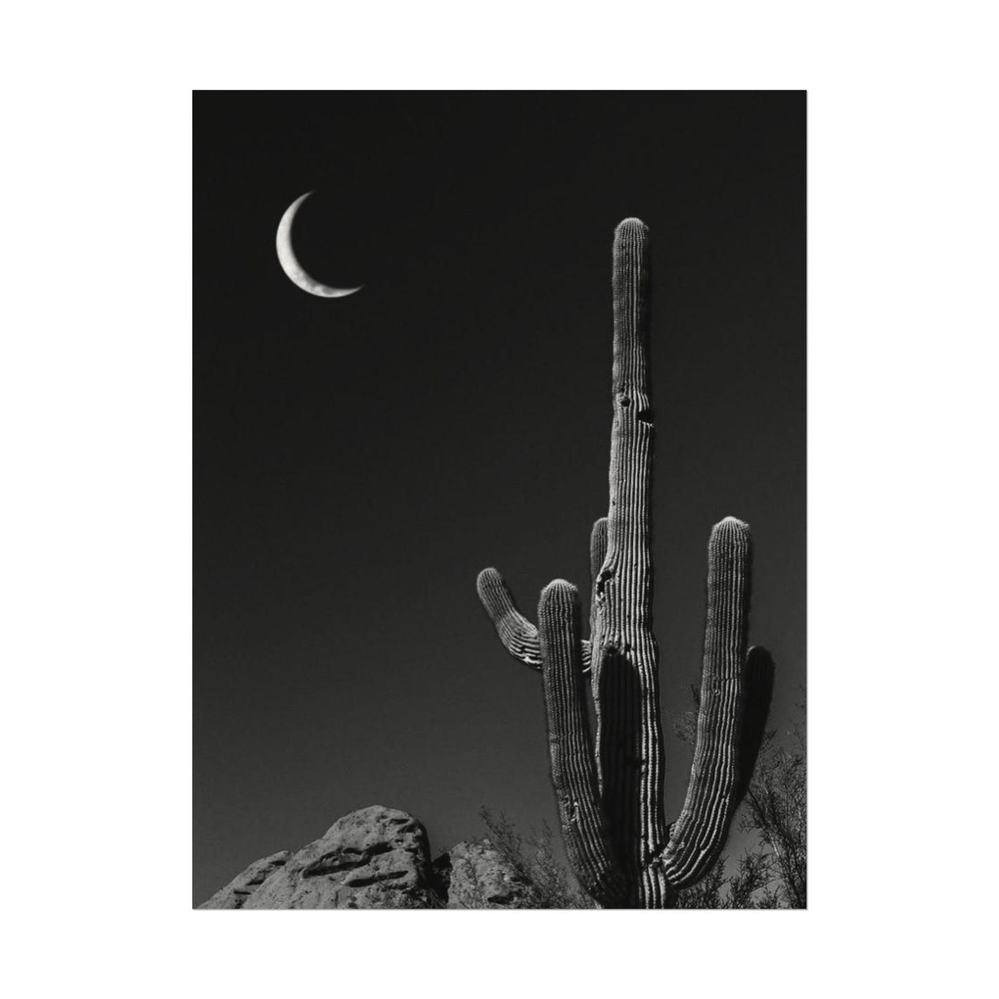 Desert Night Sky– Western Textured Watercolor Matte Posters