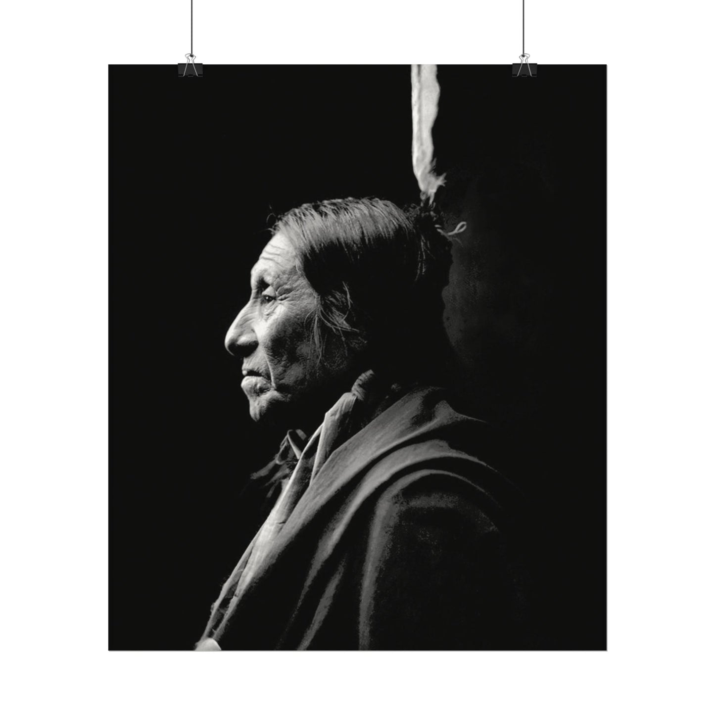 Silent Wisdom – Western Textured Watercolor Matte Posters