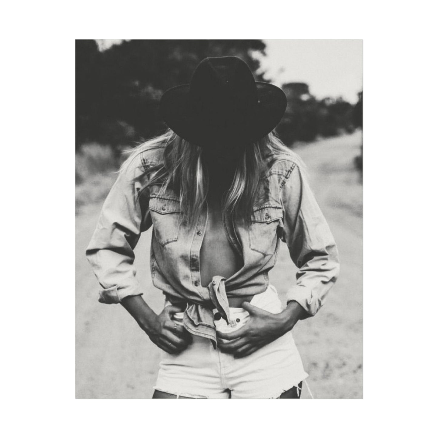 Denim Dreamer– Western Textured Watercolor Matte Posters