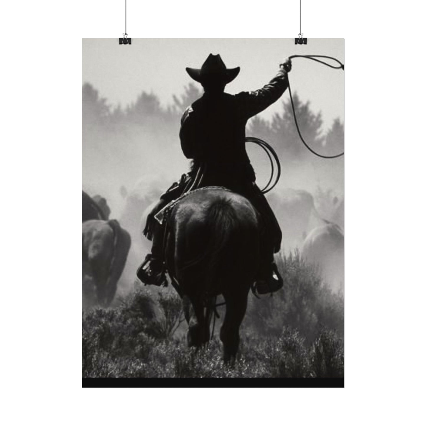 Bones Of The West  – Western Textured Watercolor Matte Posters