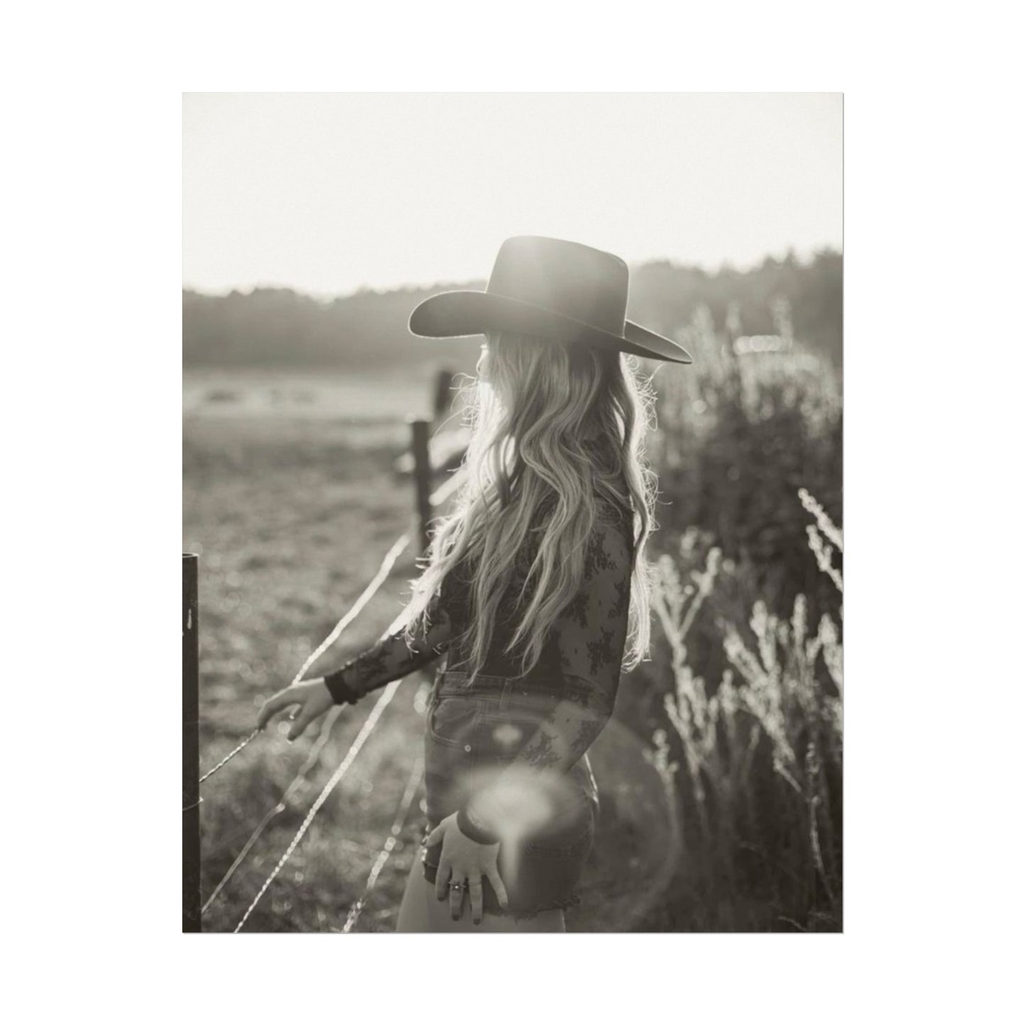 Mornings Gaze– Western Textured Watercolor Matte Posters