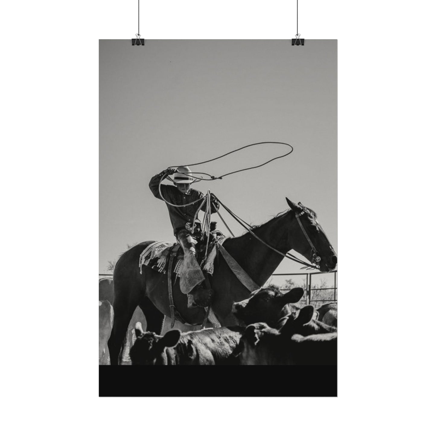 Cowboy Up – Western Textured Watercolor Matte Posters