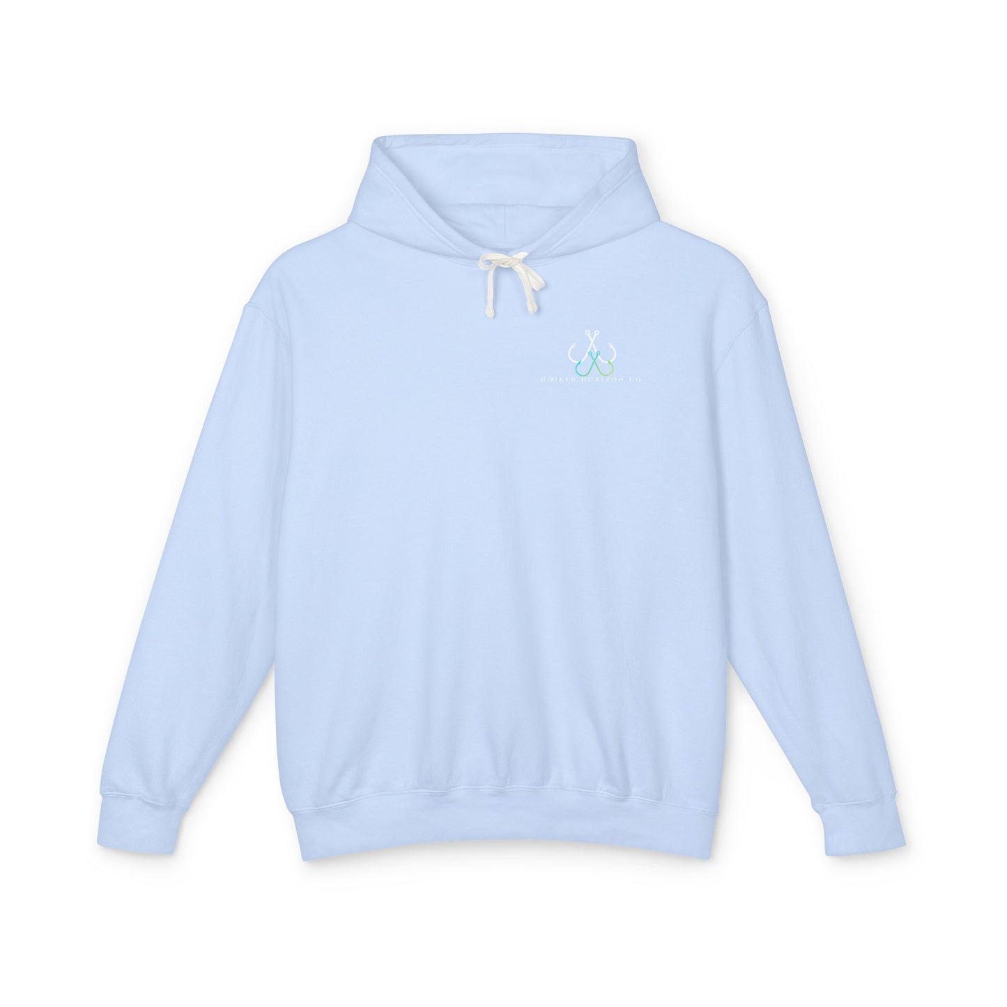 Hooked Horizon Co Unisex Lightweight Hoodie with Deep Drift Design | Perfect for Fishermen, Beach Lovers, Casual Outings, Gift for Him/Her, Nautical Style,  Ocean Lover Gifts