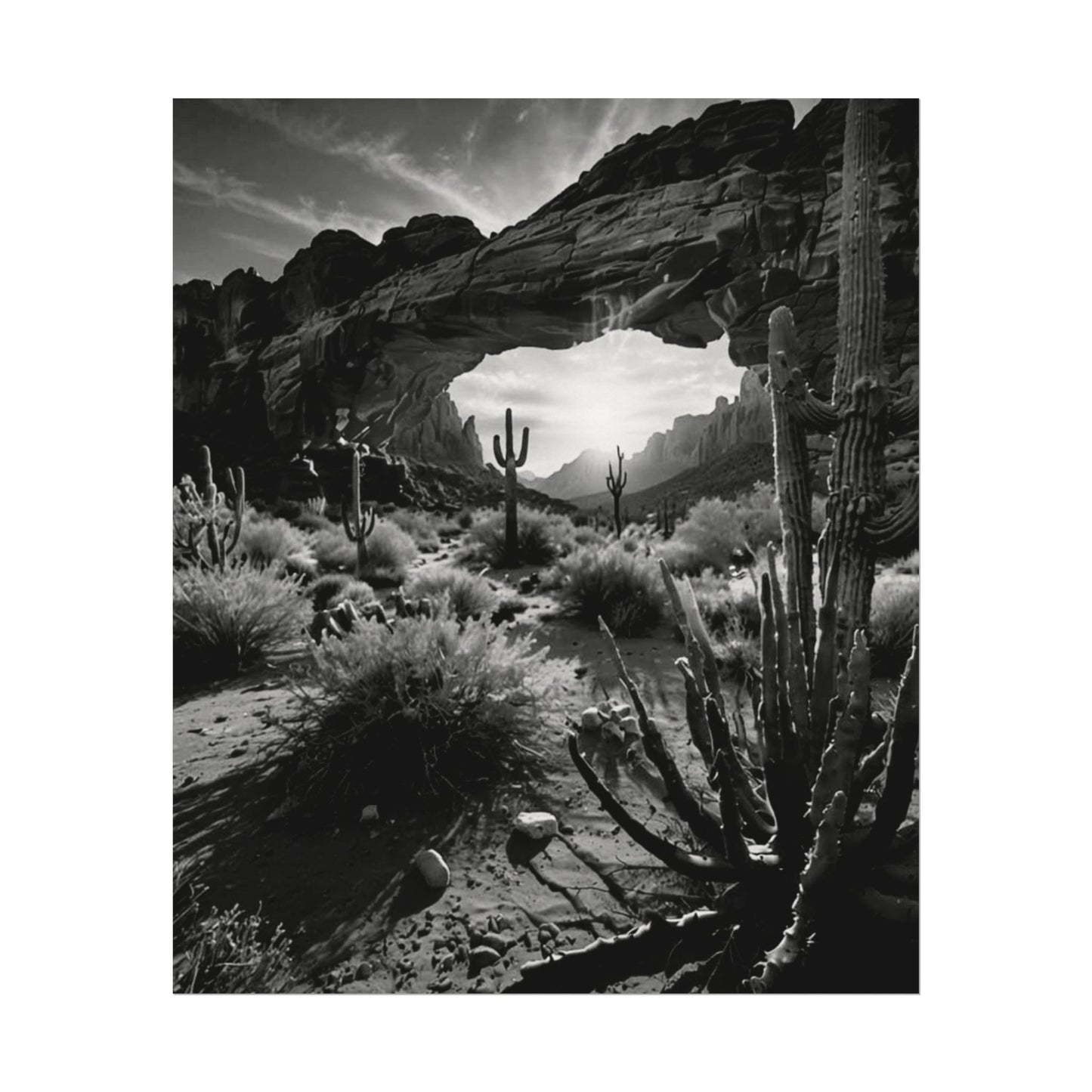 Desert Mornings – Western Textured Watercolor Matte Posters