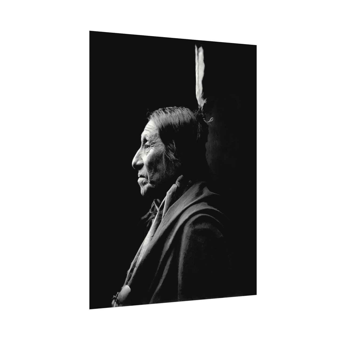 Silent Wisdom – Western Textured Watercolor Matte Posters