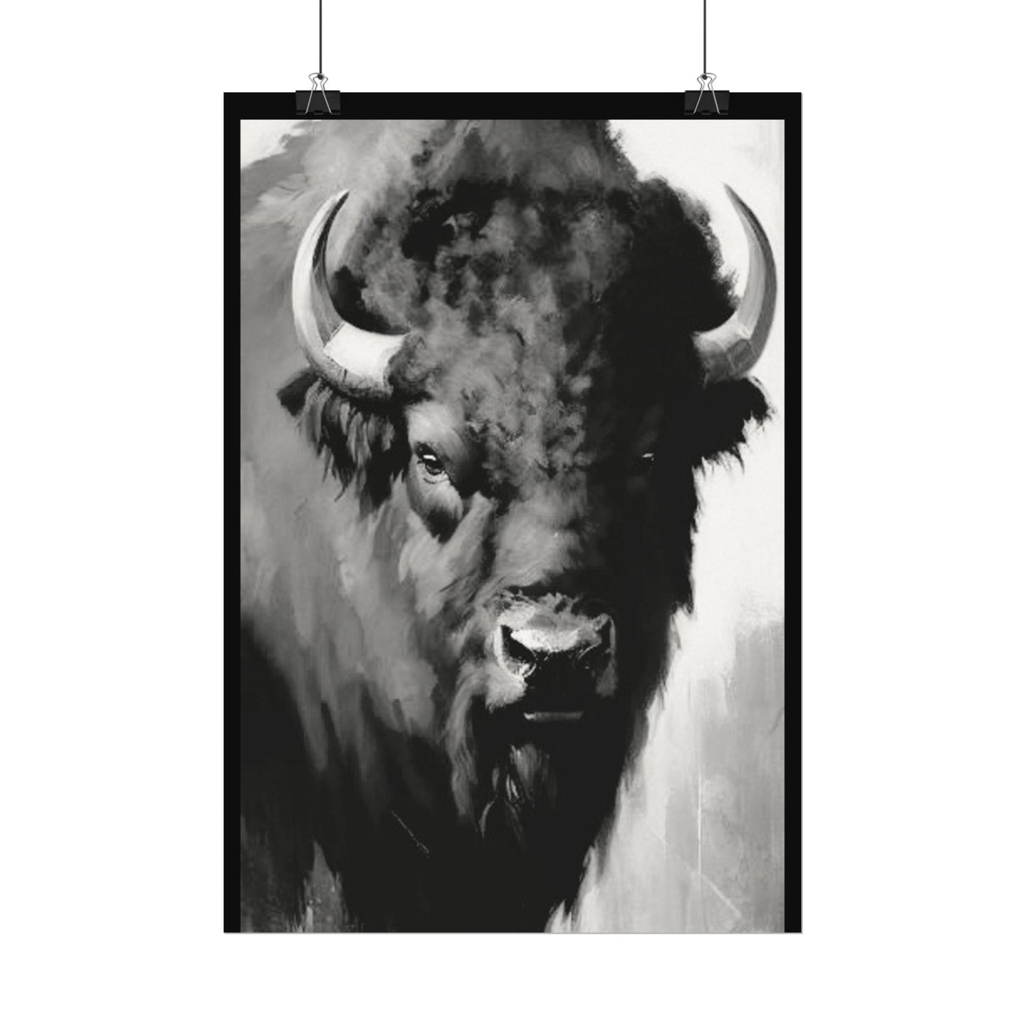 Buffalo Ridge – Western Textured Watercolor Matte Posters