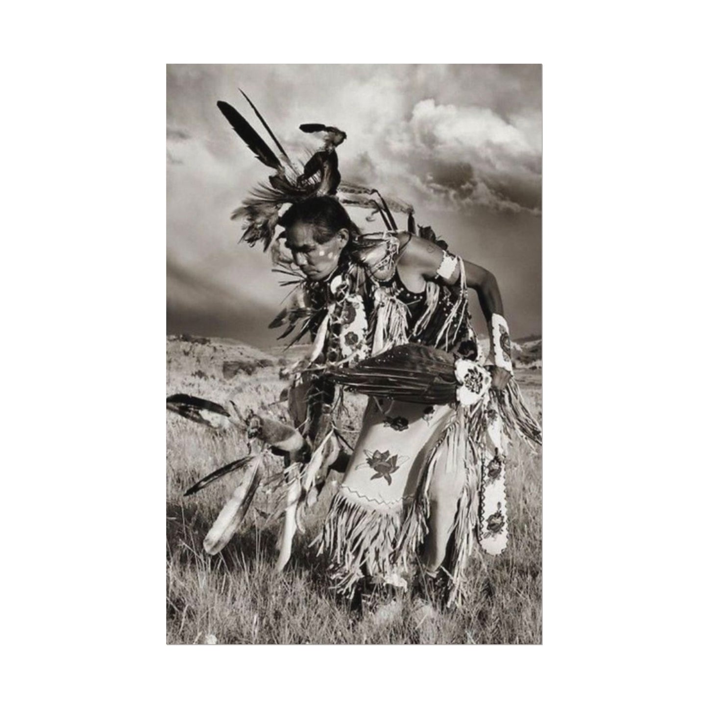 The Dancing Spirit – Western Textured Watercolor Matte Posters