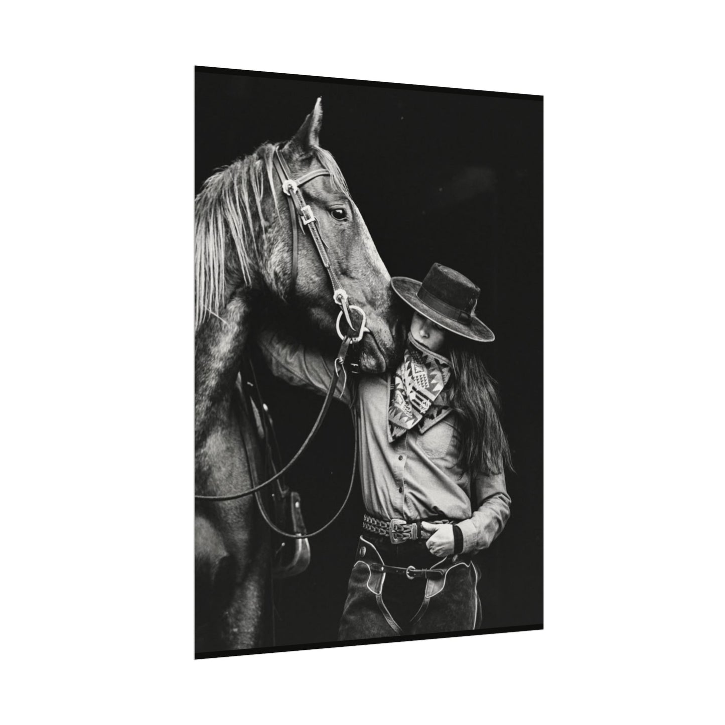 A Whisper Between Friends  – Western Textured Watercolor Matte Posters