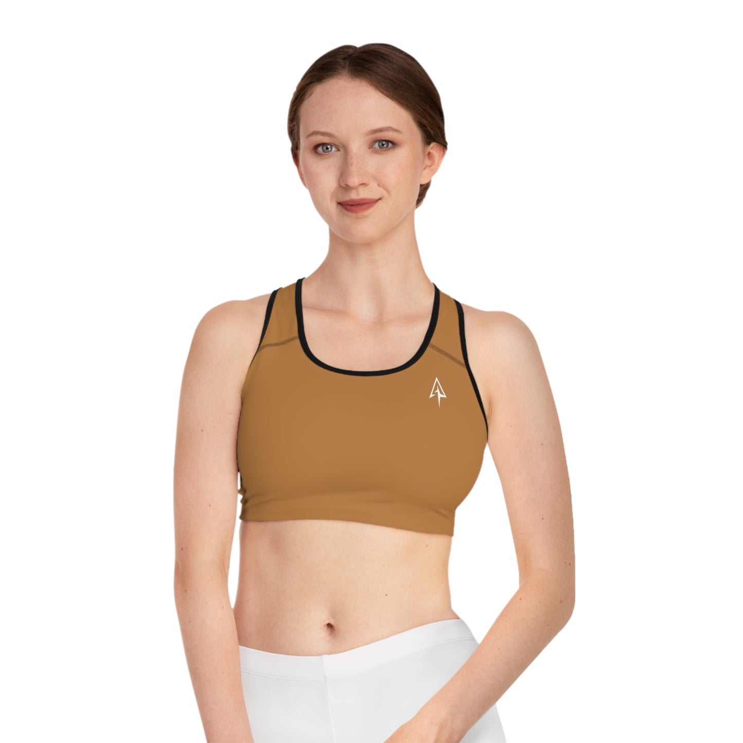 Arrow Ridge Camel Brown Stylish Sports Bra for Active Women, Workout Top, Gym Essential, Fitness Apparel, Athleisure Wear, Yoga Gear