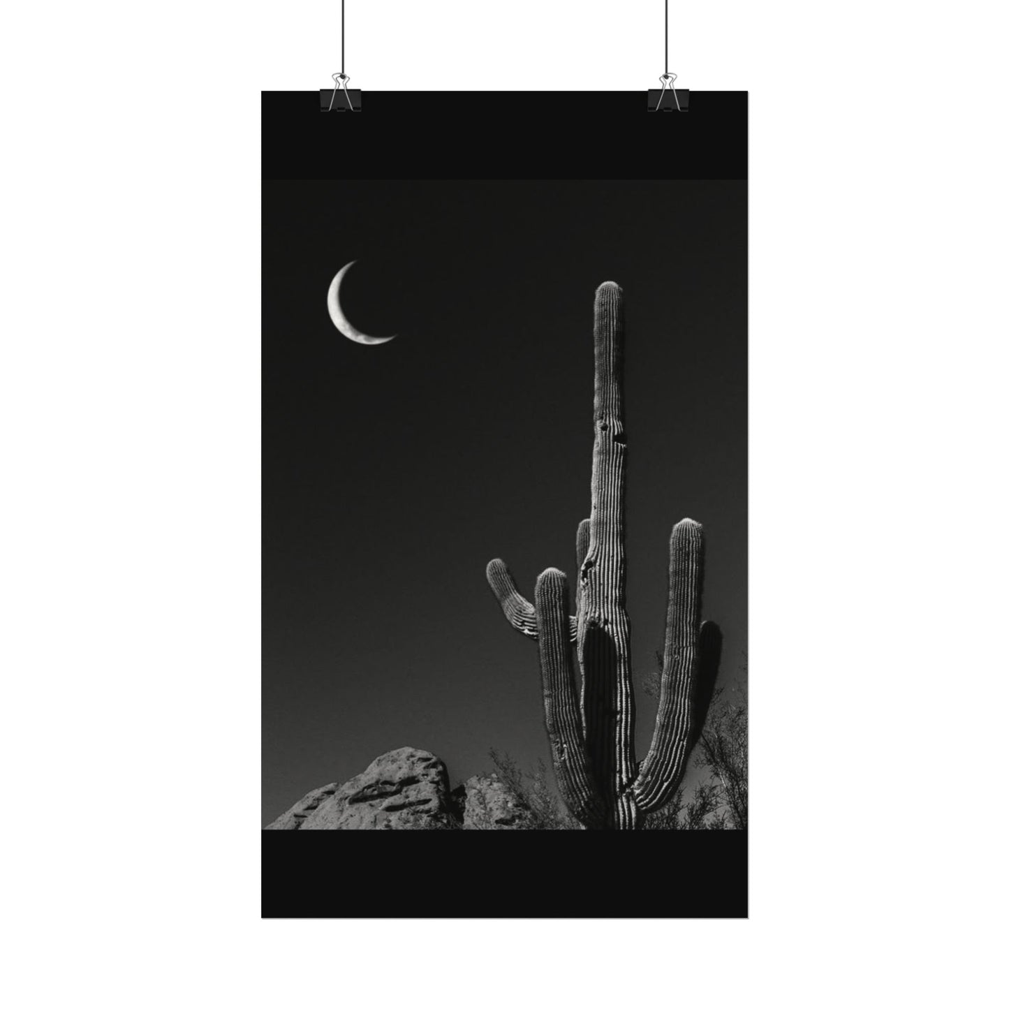 Desert Night Sky– Western Textured Watercolor Matte Posters