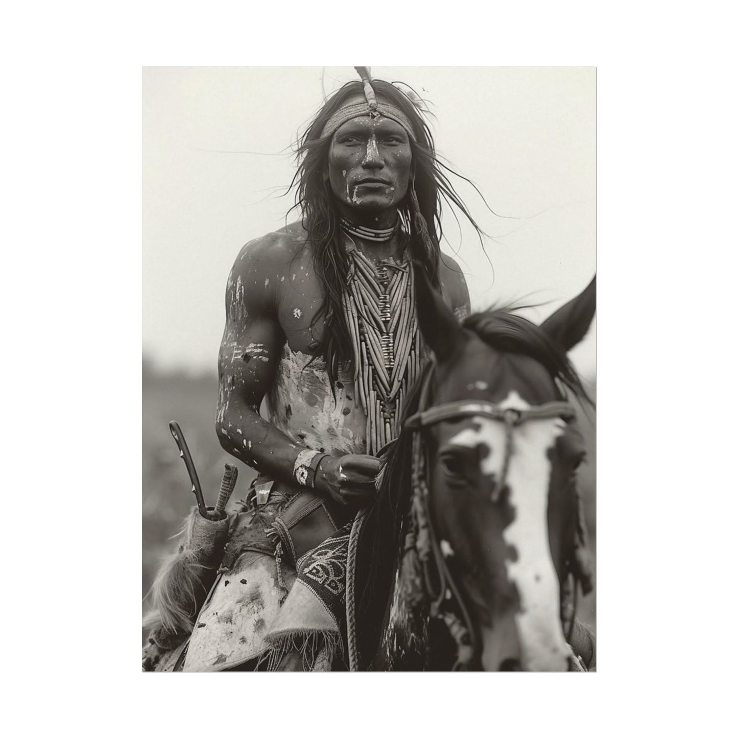 Spirit In The Saddle– Western Textured Watercolor Matte Posters