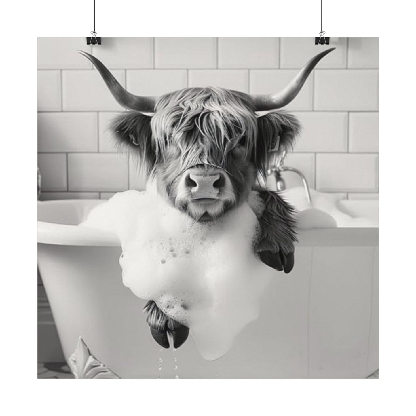 Hoofs & Suds – Western Textured Watercolor Matte Posters