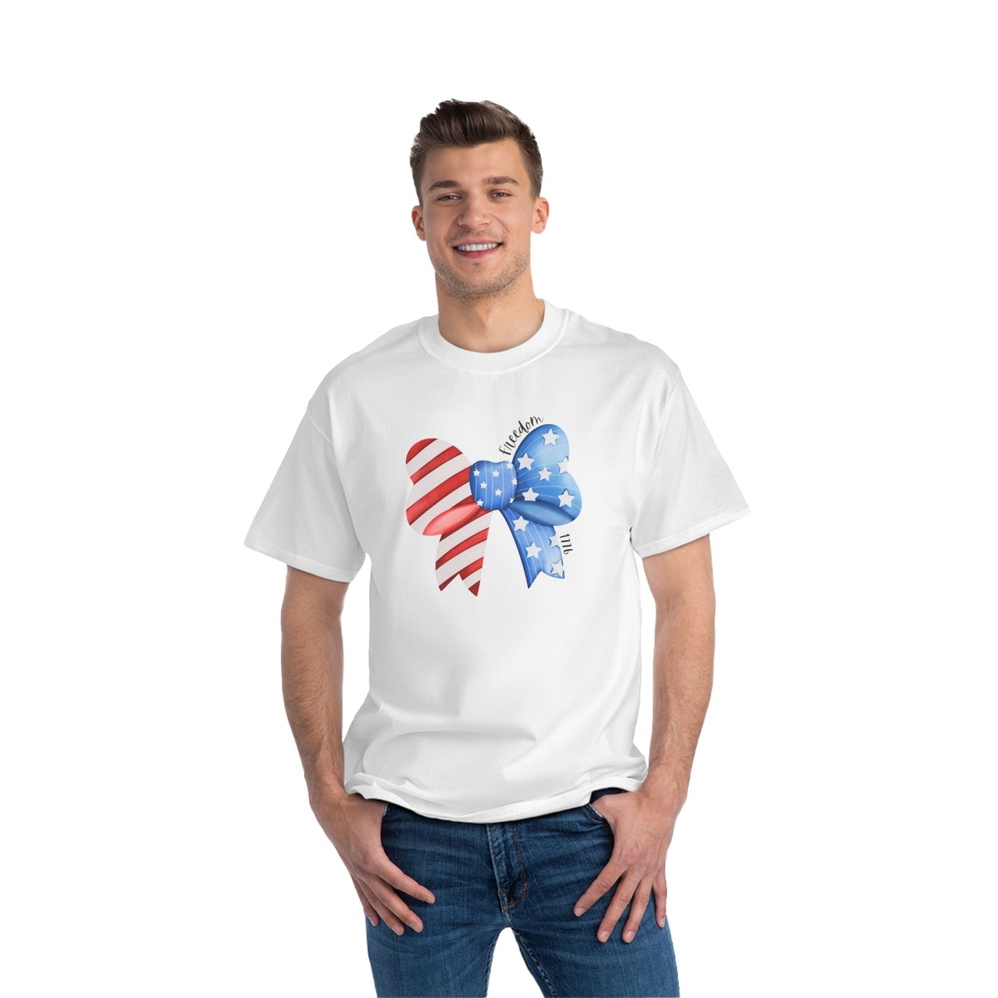Patriotic 1776 Bow T-Shirt | America 1776 Design, Fourth of July Shirt, Independence Day Tee, Memorial Day Top, Gift for Veterans