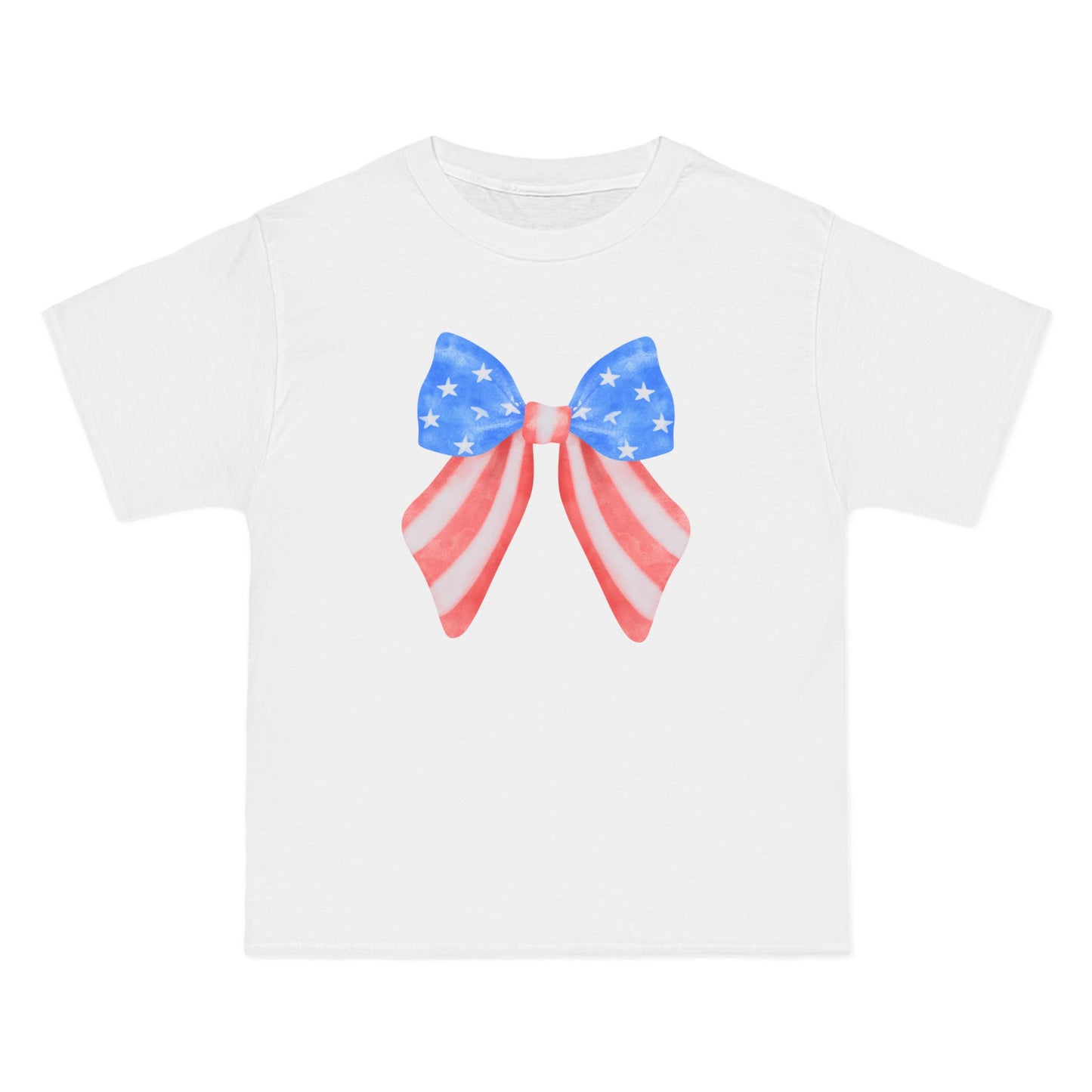American Flag Bow Patriotic T-Shirt | America 1776 Design, Fourth of July Shirt, Independence Day Tee, Memorial Day Top, Gift for Veterans