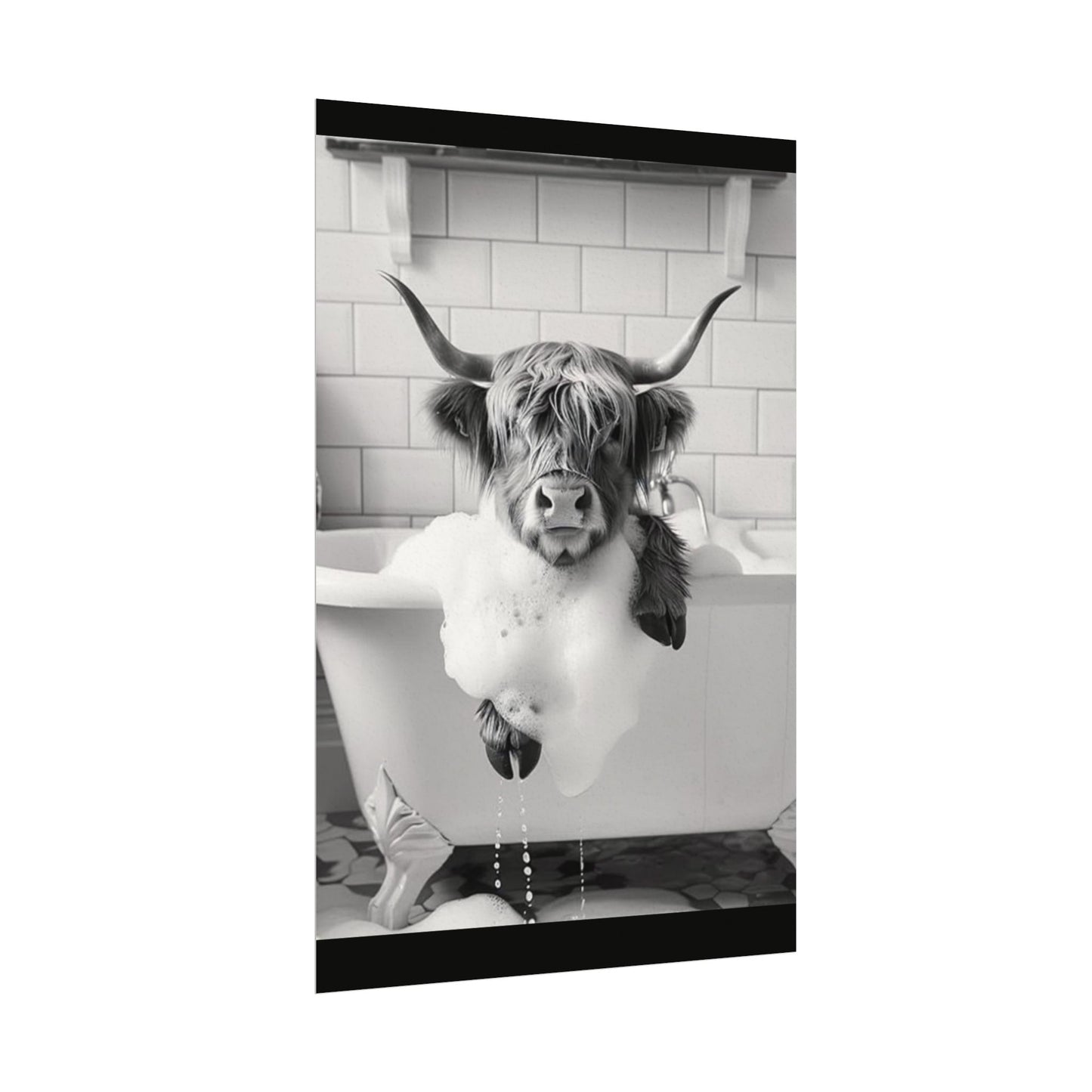 Hoofs & Suds – Western Textured Watercolor Matte Posters