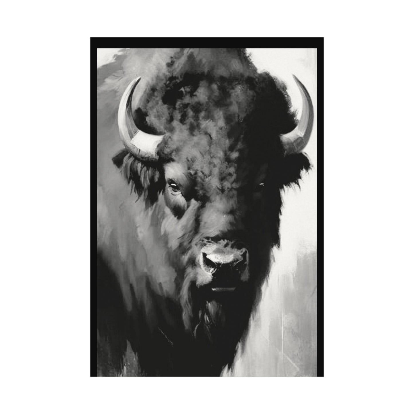 Buffalo Ridge – Western Textured Watercolor Matte Posters