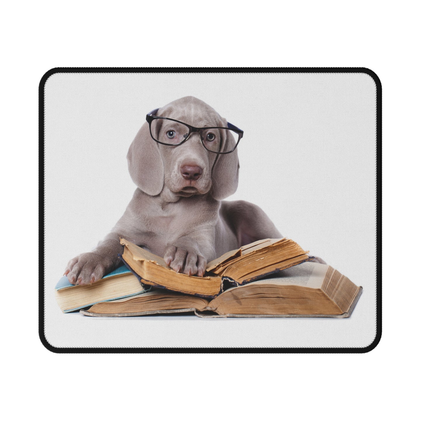 Weim Book Worm Non-Slip Gaming Mouse Pad, Computer Accessories, Gamer Gift, Desk Decor, Unique Mouse Mat, Animal Lover Gift