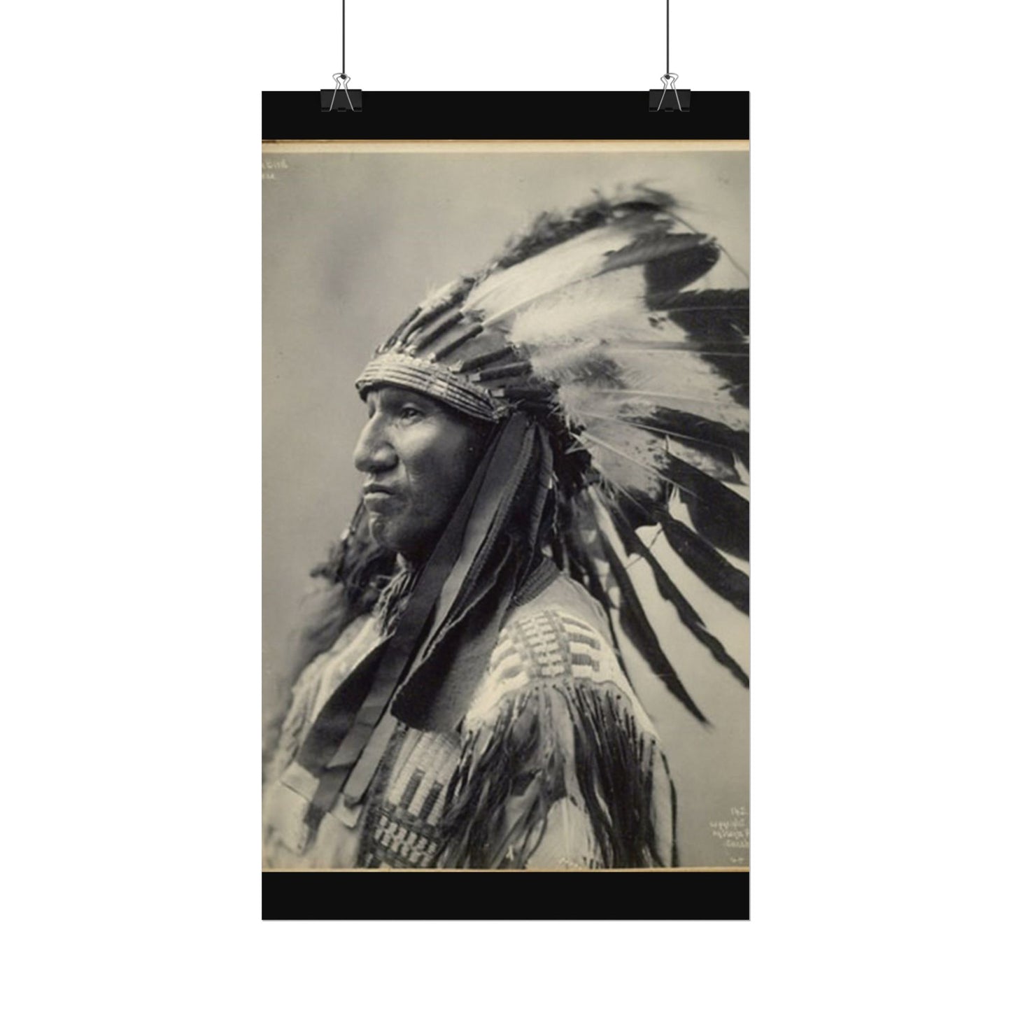 Black Rock Sioux – Western Textured Watercolor Matte Posters