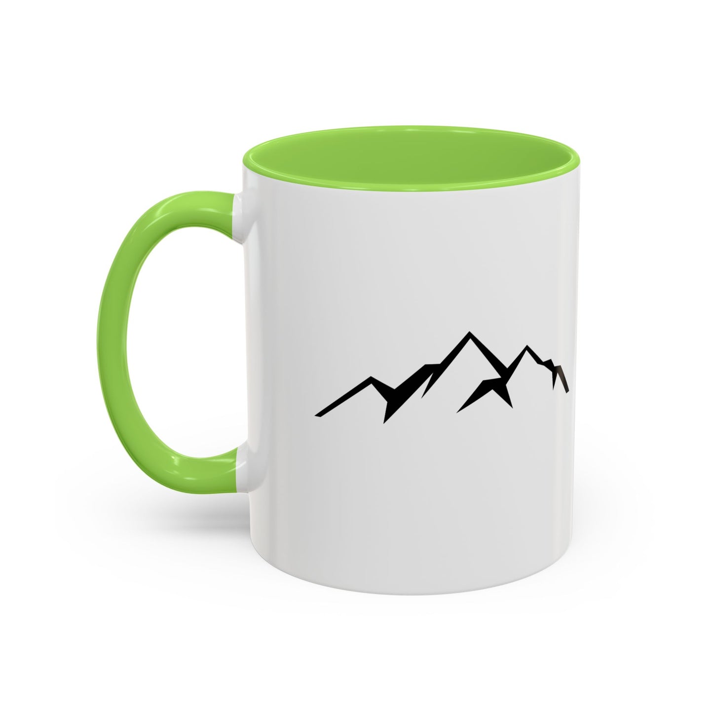 Mountain Range Black Handle Mug, Colorful Coffee Cup, Gift for Adventurers, Hiking Lover's Mug, Customizable Tea Mug, Perfect for Morning