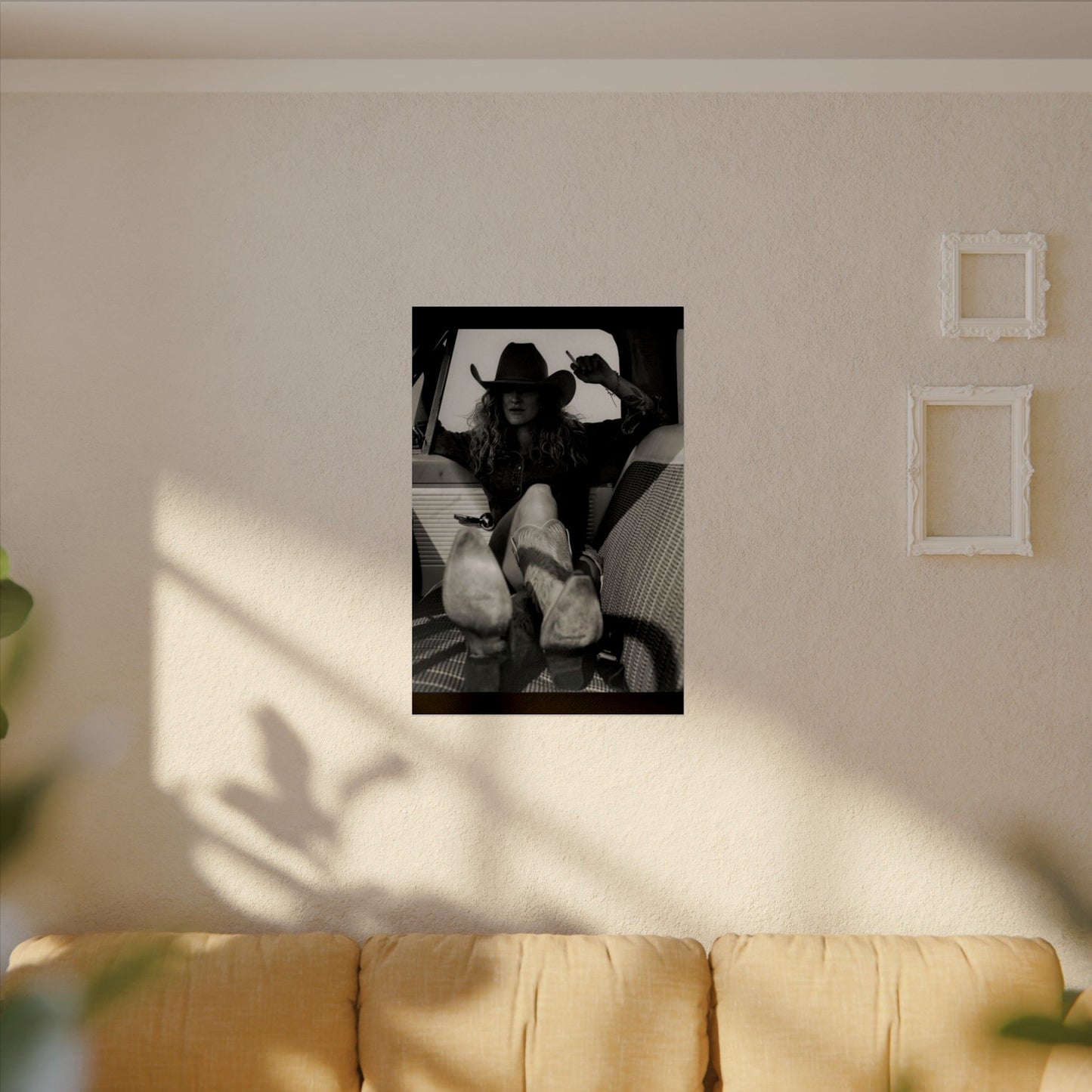 Whiskey Kissed Trouble – Western Textured Watercolor Matte Posters