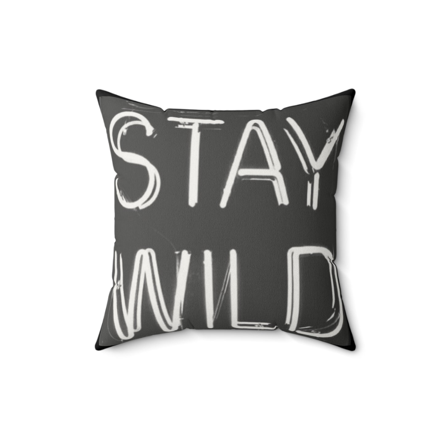 Wild Spirit Faux Suede Pillow, Cozy Home Decor, Motivational Cushion, Bohemian Bedroom Accessory, Unique Gift Idea, Stay Wild