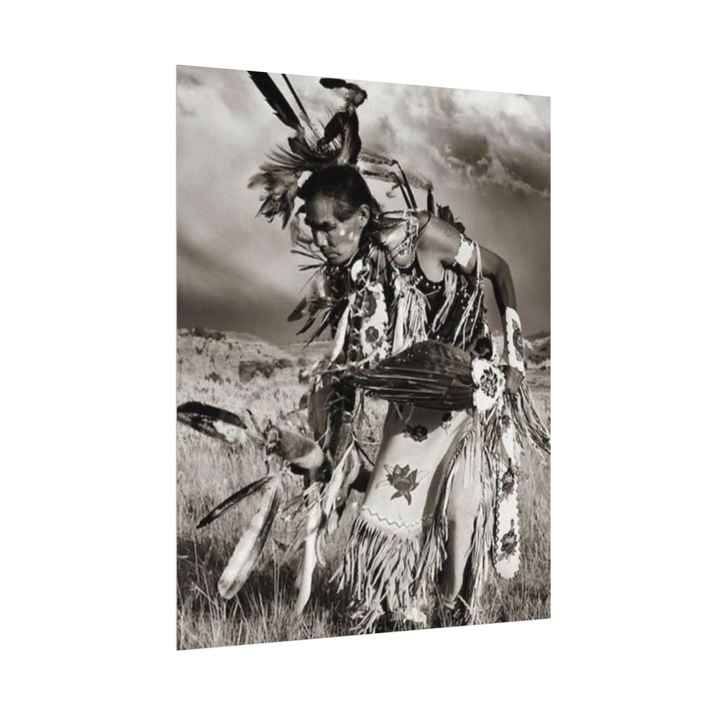 The Dancing Spirit – Western Textured Watercolor Matte Posters