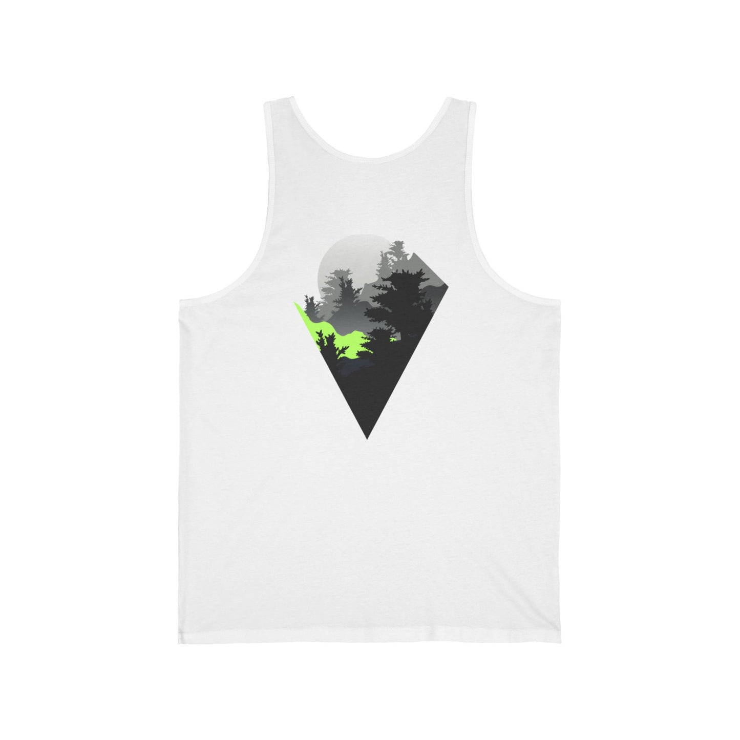 Arrow Ridge Unisex Jersey Tank Top with Scenic Graphic, Summer Casual Wear, Adventure Tank, Perfect for Hiking or Beach Days, Gift for Nature Lovers