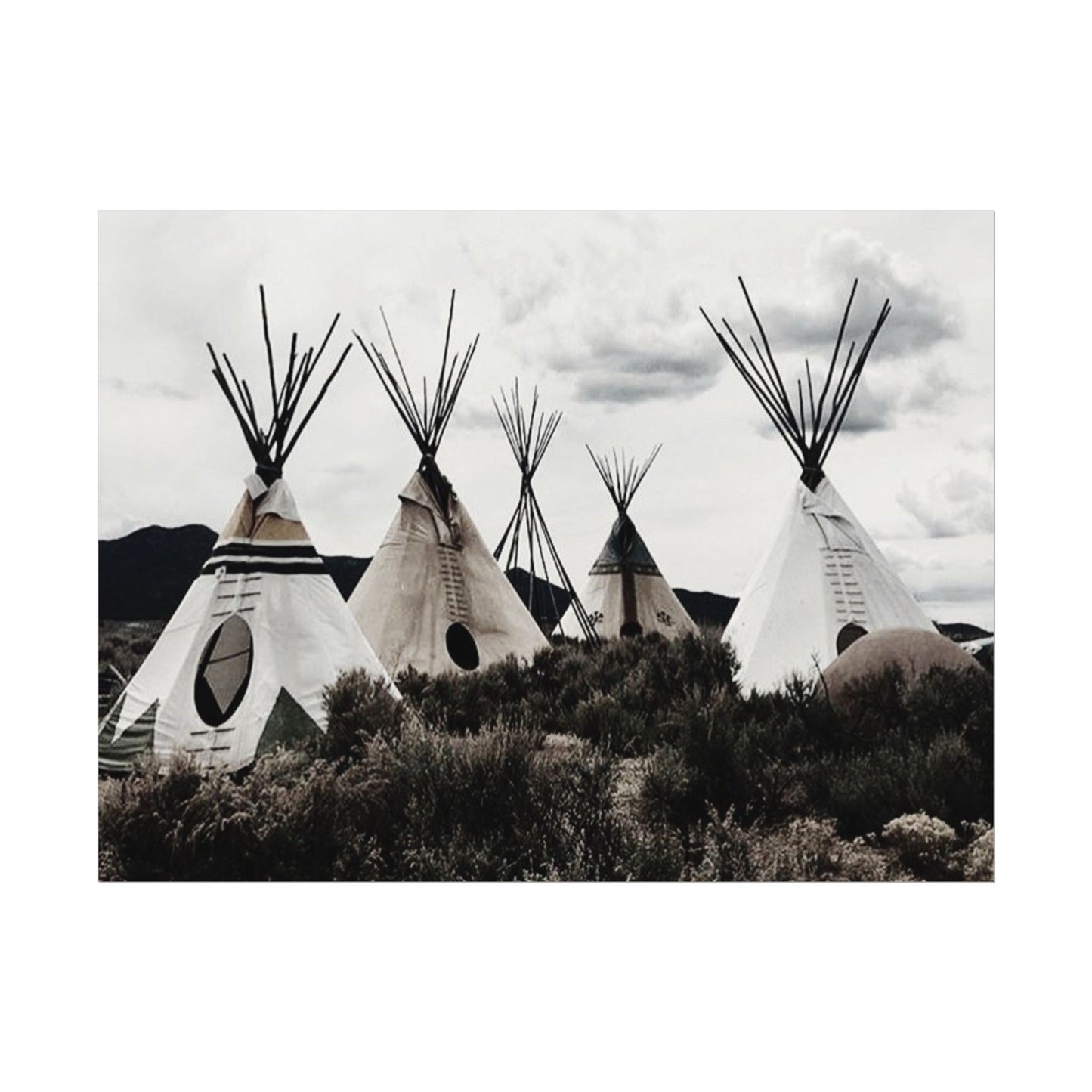 Echos Of The Plains– Western Textured Watercolor Matte Posters