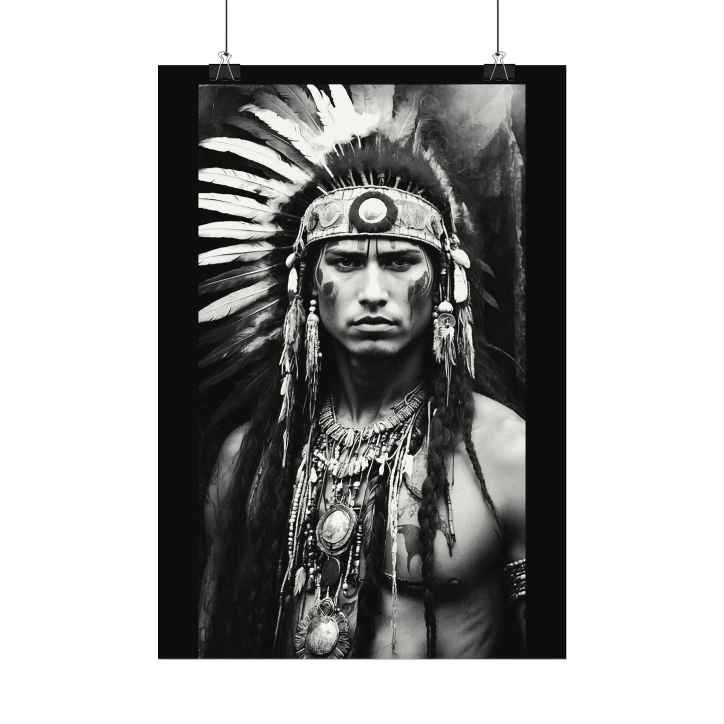 Strength In Stillness– Western Textured Watercolor Matte Posters