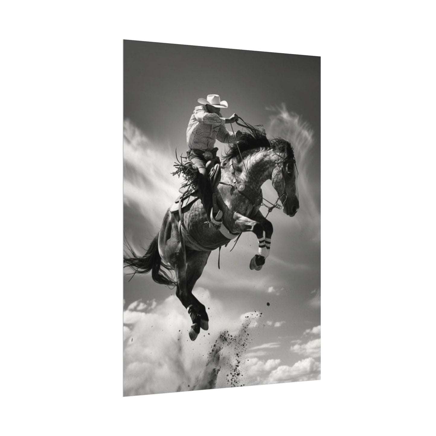 Rolling Thunder – Western Textured Watercolor Matte Posters