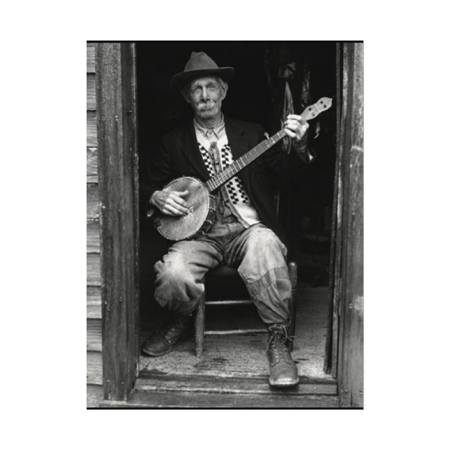 Strings In The Still – Western Textured Watercolor Matte Posters